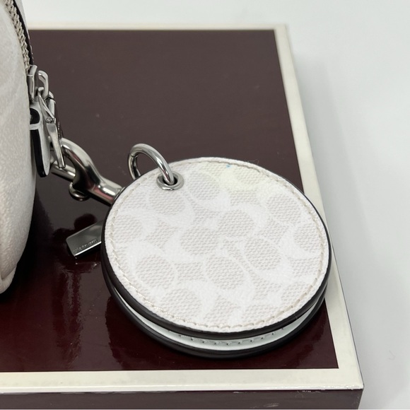 Coach small boxy cosmetic case mirror bag charm sign Christmas train - Picture 5 of 16